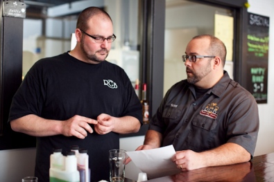 Brewers Rich DiLiberto and Scott Rudich of Round Guys Brewing Co